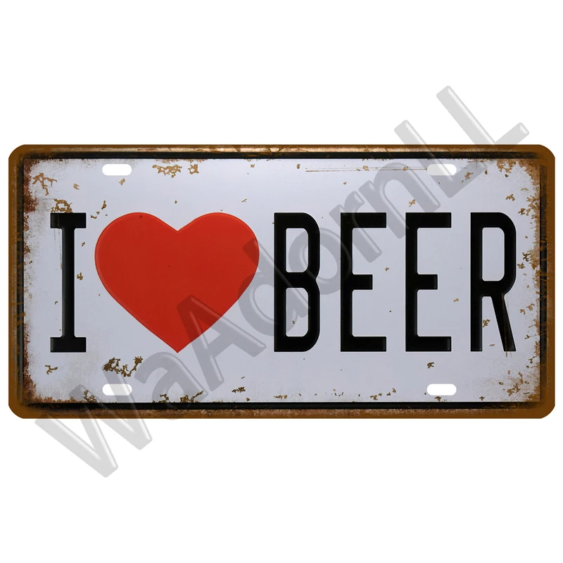 Welcome Beer Metal Sign Zone Cold Beer Front Door Bar Pub Cafe Wall Decor Retro Tin Sign Crafts Decor Car Plate License Plaques images - 6