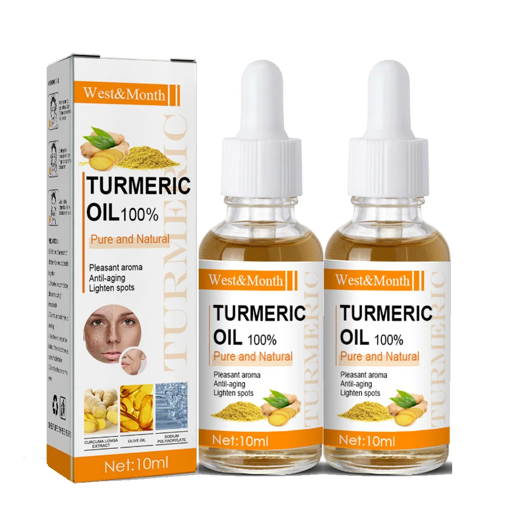 

Turmeric Whitening Freckles Serum Remove Dark Spots Melasma Brighten Lighten Melanin Improve Dull Anti-aging Face Skin Care 10ml