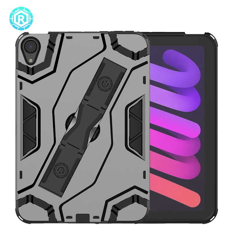 

For iPad Mini 6 Case Shockproof Armor TPU+PC Hand Strap Tablet Cover For iPad Mini 6 8.3 2021 Case