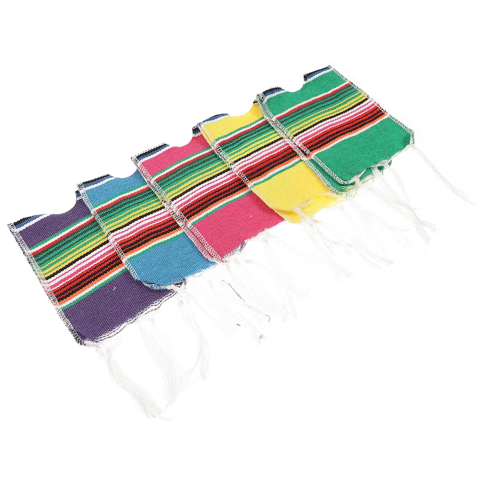 

5 Pcs Rainbow Bottle Cover Beer Poncho Ponchos Mini Serapes Covers Margarita Decorations Brish Striped Cap Decors