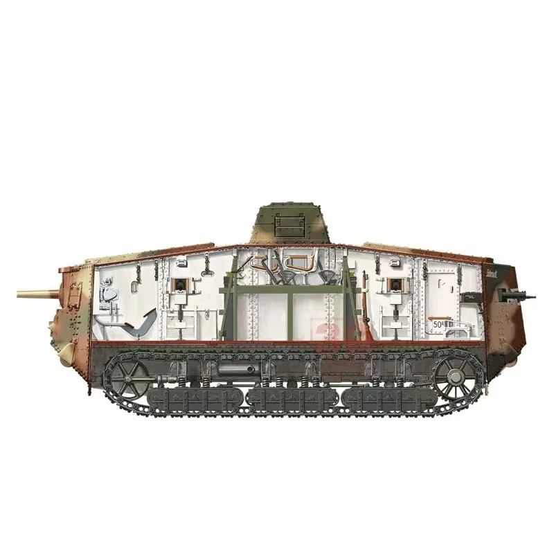 Фото Сборная модель 1/35 MENG TS-017 GERMAN A7V TANK (KRUPP) Пластиковый комплект №4