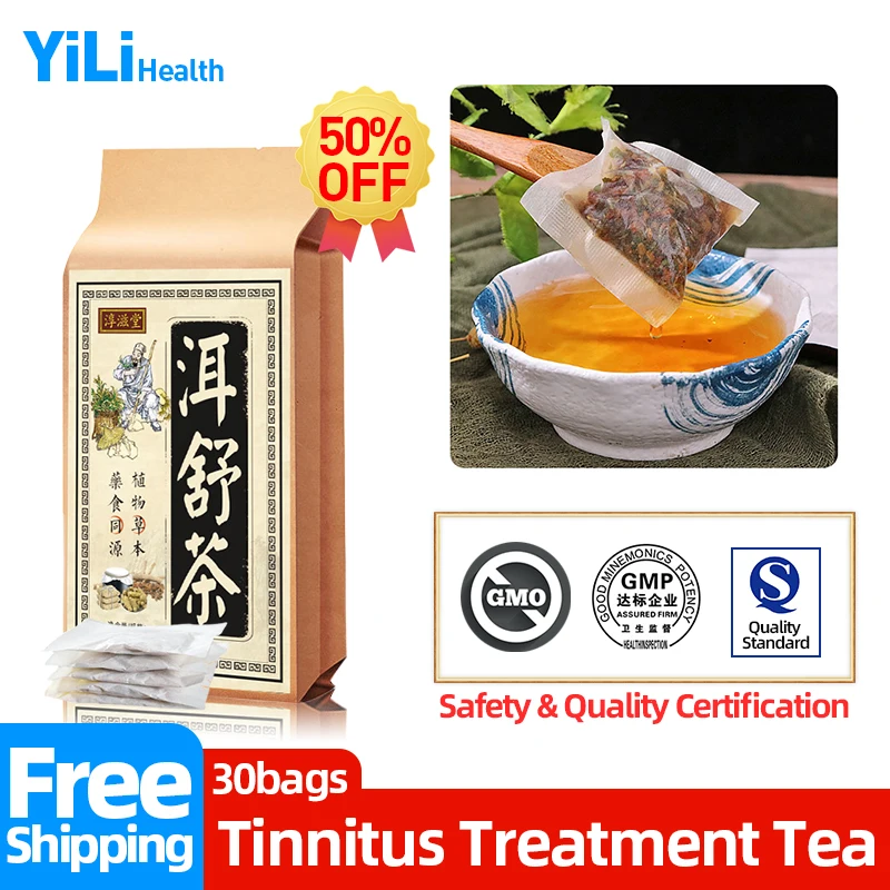 

Tinnitus Treatment Tea Earache Relief Cure Headache Chinese Medicine Poria Teas 30Pc/Bag Non-Gmo