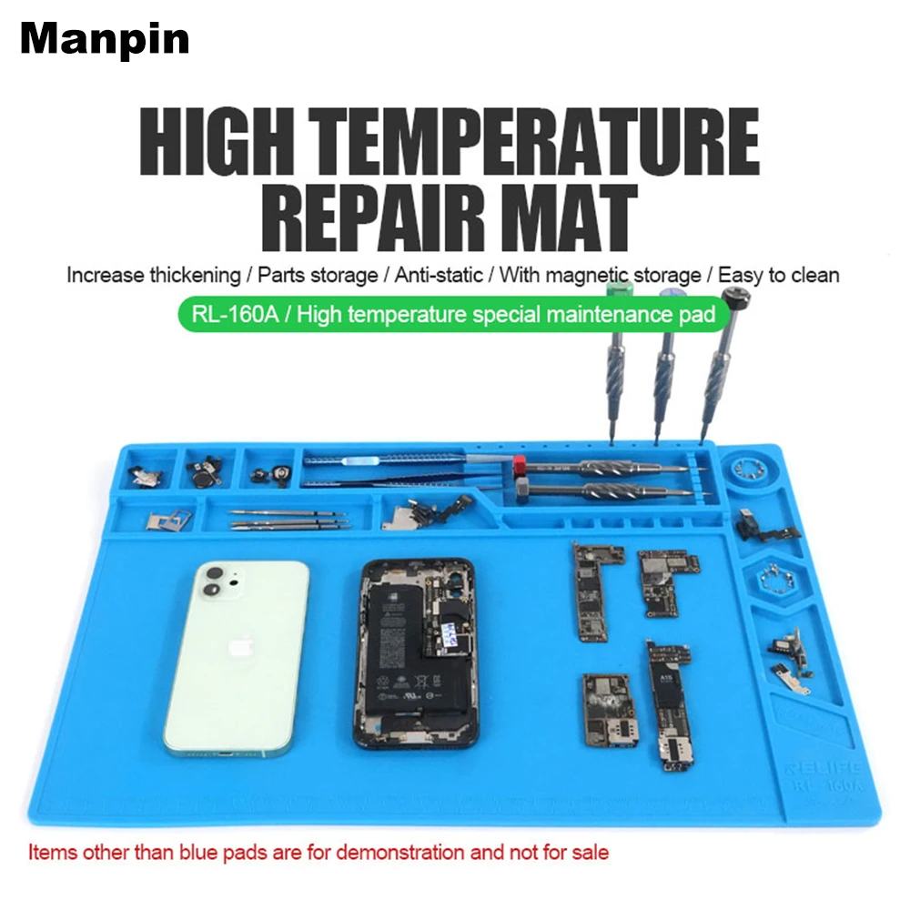 

160A High Temperature Work Mat Insulation Pads BGA PCB Soldering ESD Anti Static Electronics Screen Parts Storage Phone Repair