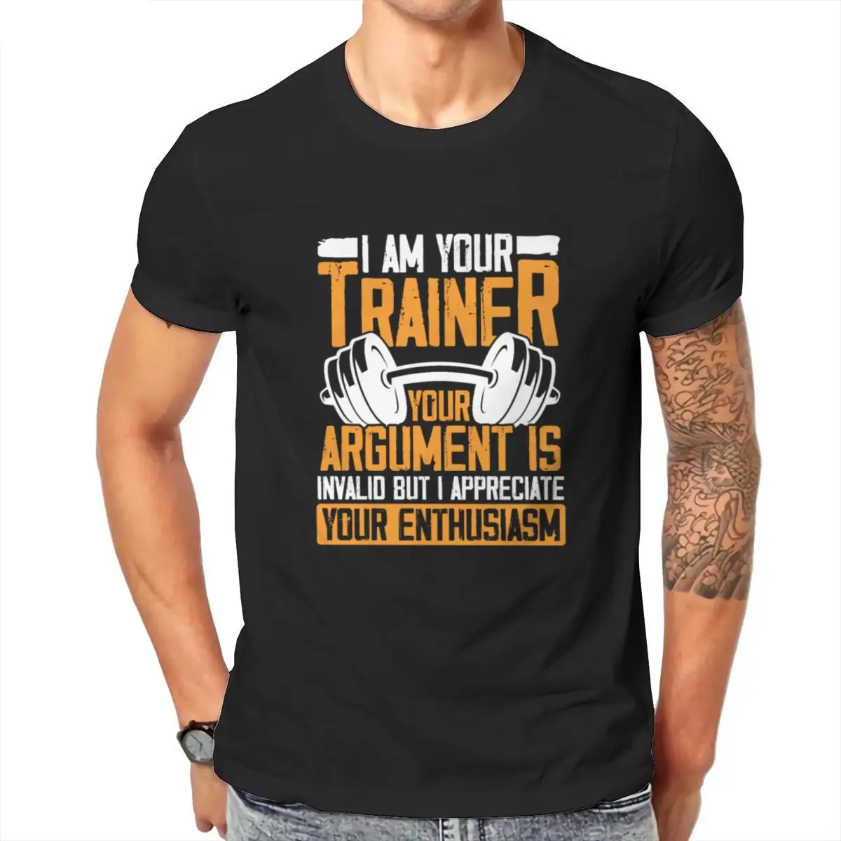 

Wholesale Personal Trainer Workout Quote Funny Weightlifting Mens Sport T-Shirt Tops HipHop Vintage For Boy 104899