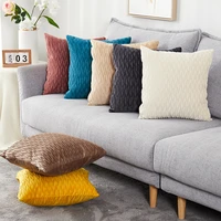 solid color velvet waist support waist protector simple comfortable sofa pillow set hot sale crumpled pillowcase