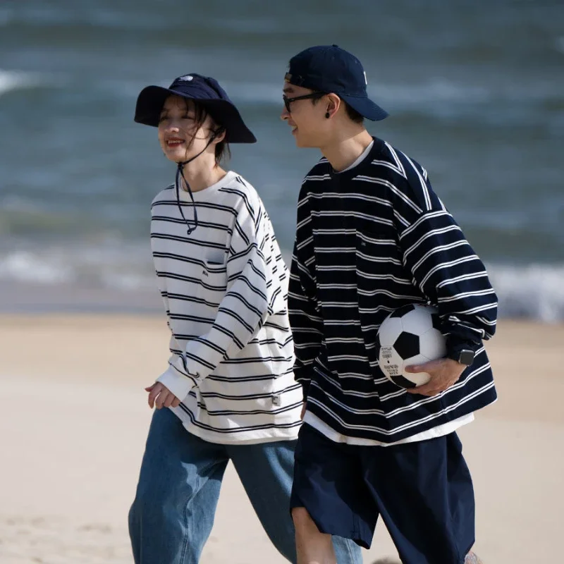 Японский Свободный свитшот для мужчин и женщин винтажная модная повседневная