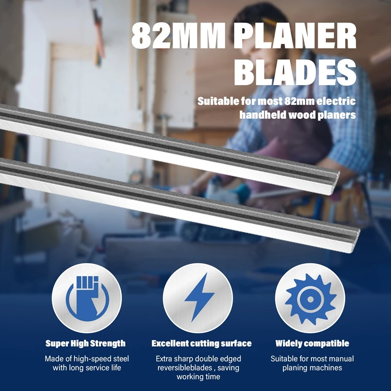 10 шт. 82 мм строгальные лезвия Реверсивные электрические в коробке из