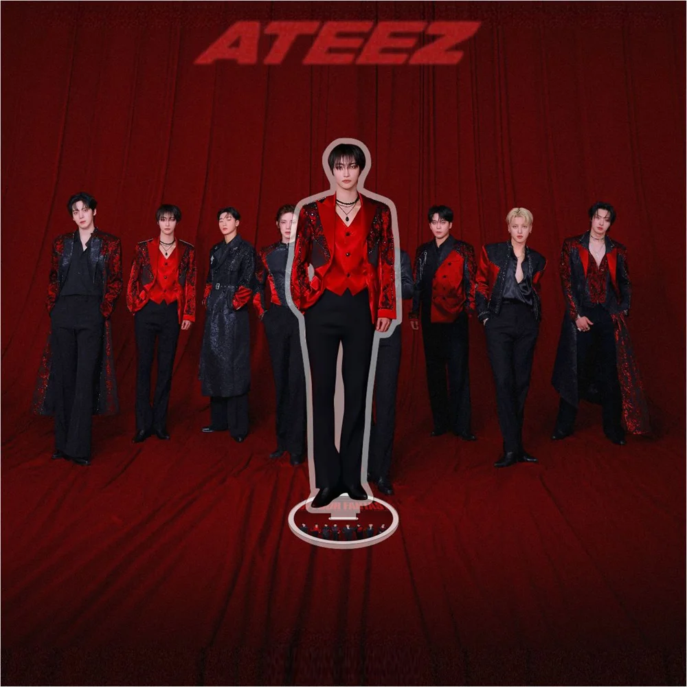 Фото KPOP ATEEZ GOLDEN HOUR: PART.3 Альбом Акриловая подставка San Mingi Yunho Hongjoong Seonghwa Стенд Фигурка Фанаты Настольный декор Модель №2