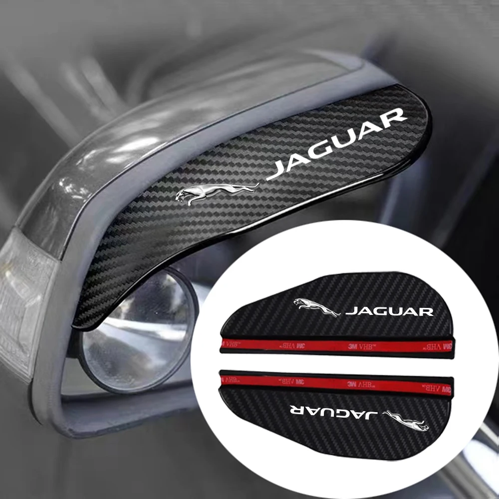 

2x Car Rearview Mirror Rain Eyebrow Protector Rain Sticker for Jaguar XF XJ XJL XE XKR XK 2016 2020 Weatherstrip Car Accessories