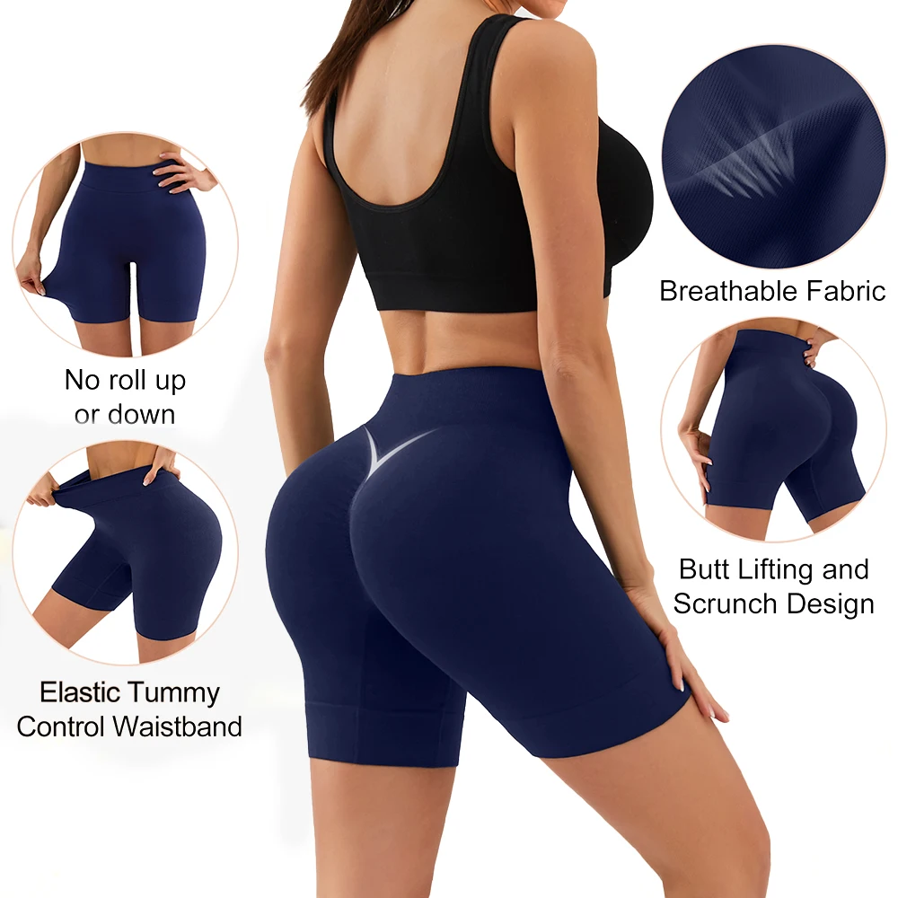 High Waist Push Up Short Elasticity Breathable Butt Lifter Fashion Yoga Shorts Running Shorts Fitness Shorts Women Clothes