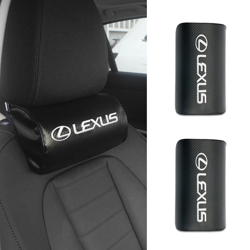 

Carbon Fiber Racing Car Seat Neck Pillow Protective Headrest Travel Comfortable Headrest For Lexus ES IS300H GX460 RX400h Ct200h