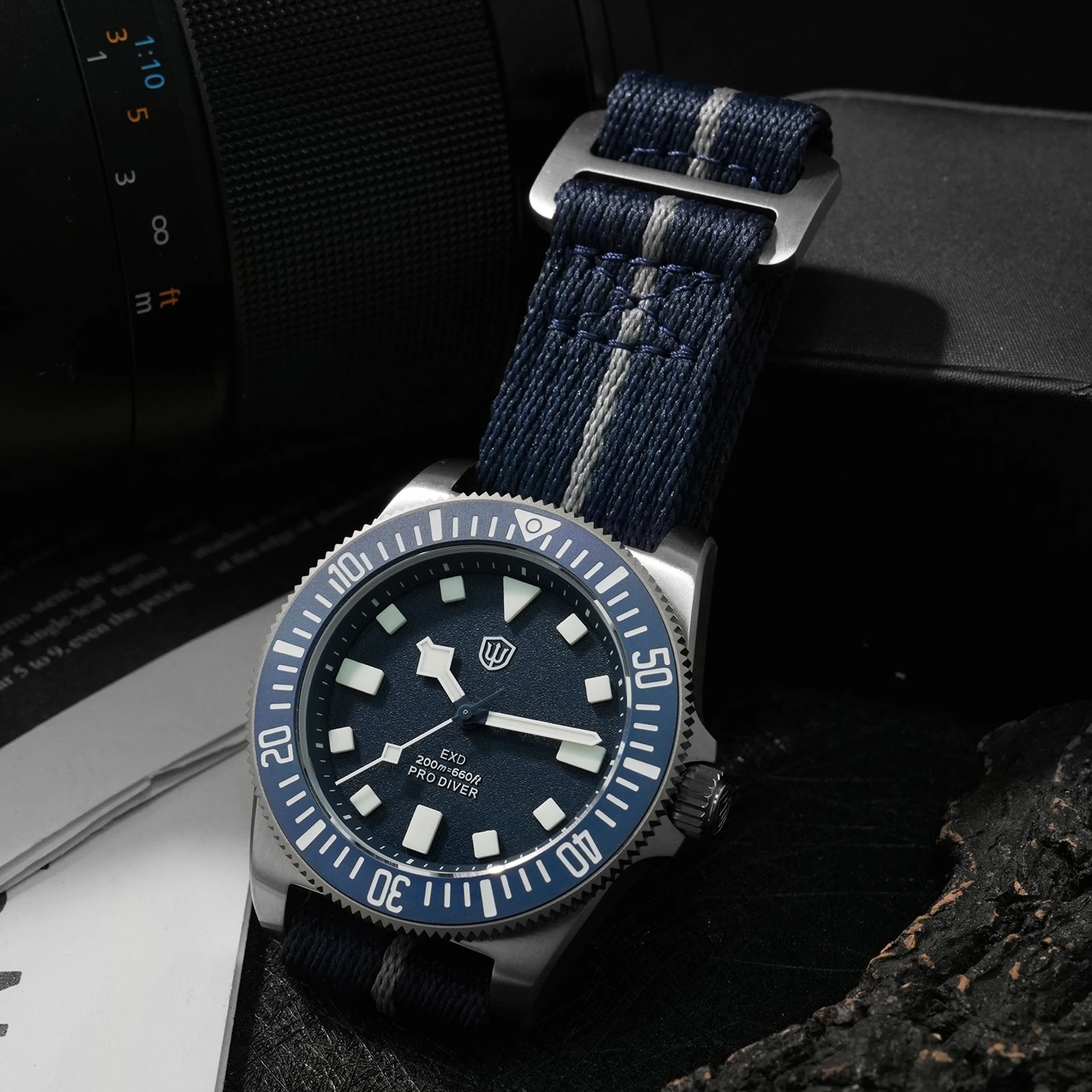 Фото Watchdives EXD V2 40 мм винтажные часы VH31 Sweep Second Механизм с сапфировым стеклом BGW9 Светящиеся водонепроницаемые титановые часы 20 бар №2
