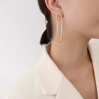 cool style exaggerated u shaped earring for women statement girl trendy geometric jewelry accessories