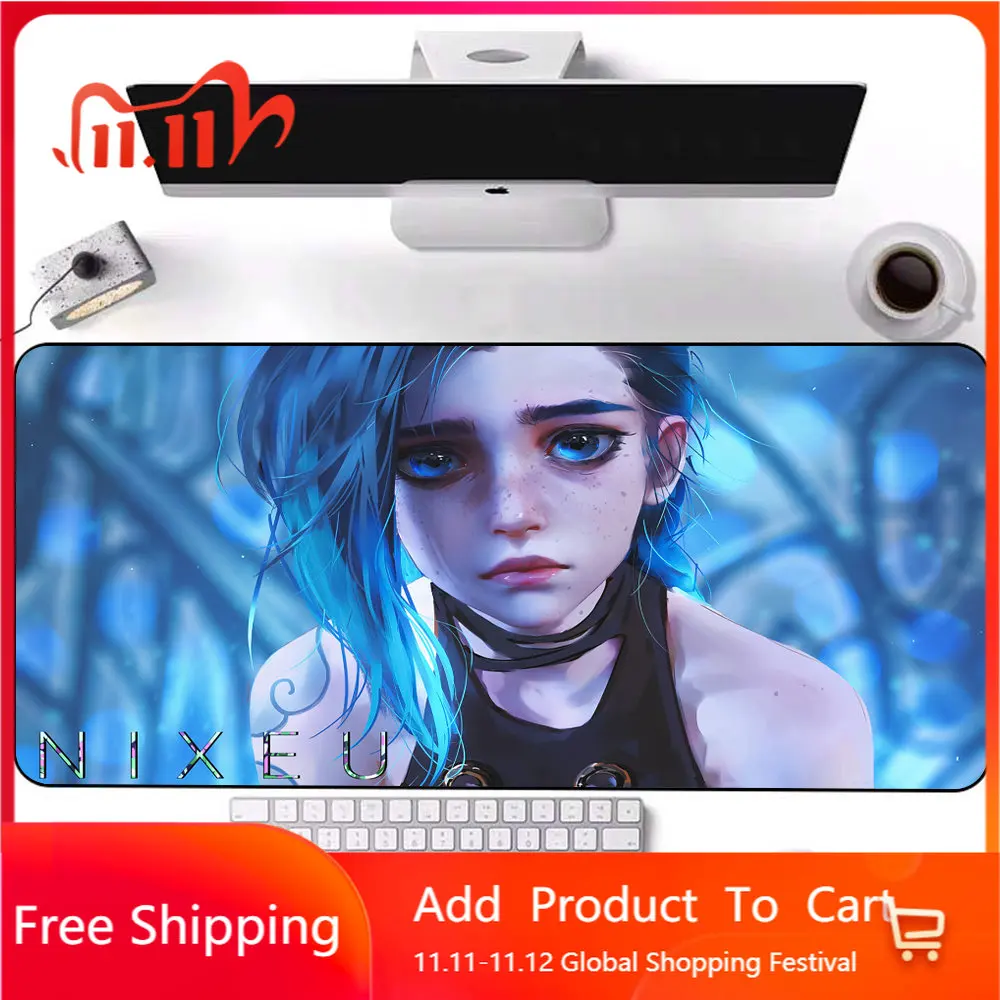 

Jinx Mouse Pad Free Shipping Keyboard Pad For Computer Mouse Mat Gaming Mousepad Gamger Rug Playmat Office Carpet Lol Mouse Mats