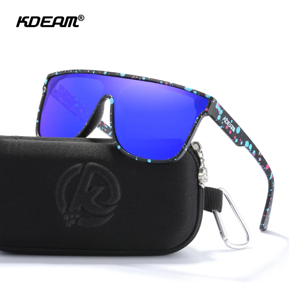 KDEAM Новые поляризационные ветрозащитные солнцезащитные очки с большой оправой
