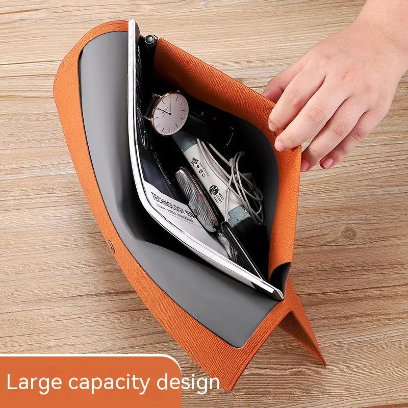 2023 NEW A4 File Information Bag Large Capacity Magnetic Buckle Simple Waterproof Business Office Storage Can Print LOGO