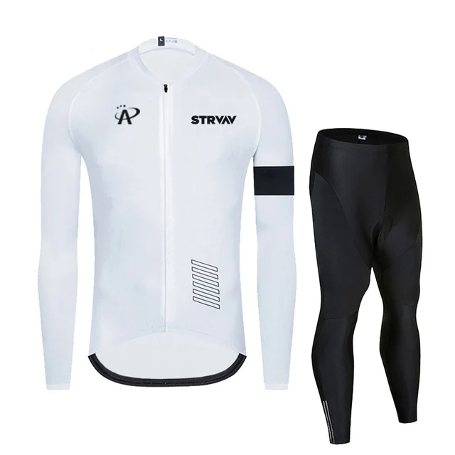 Комплект велосипедной одежды Strvav для мужчин майка и брюки с длинным рукавом