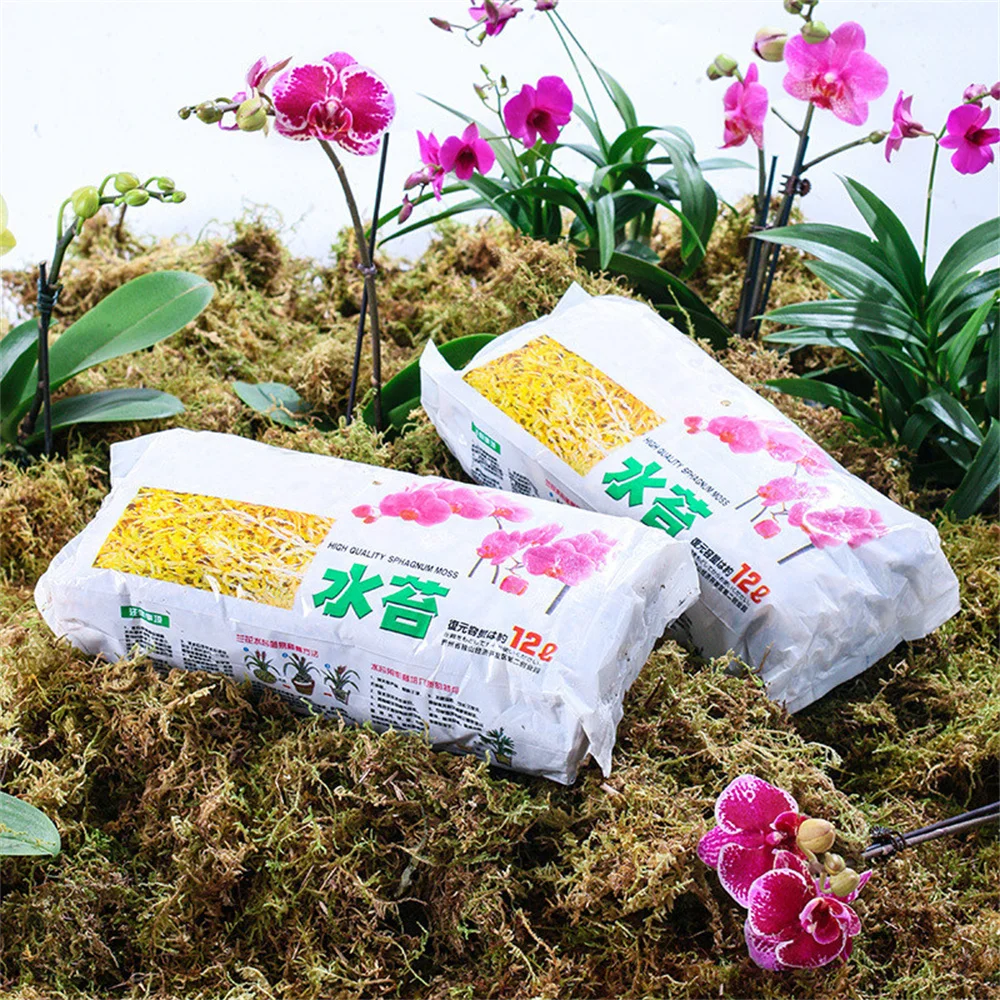 

150g 12L Sphagnum Moss Moisturizing Nutrition Organic Fertilizer Protect Orchid Succulent Plant Roots DIY Flower Pot Home Garden