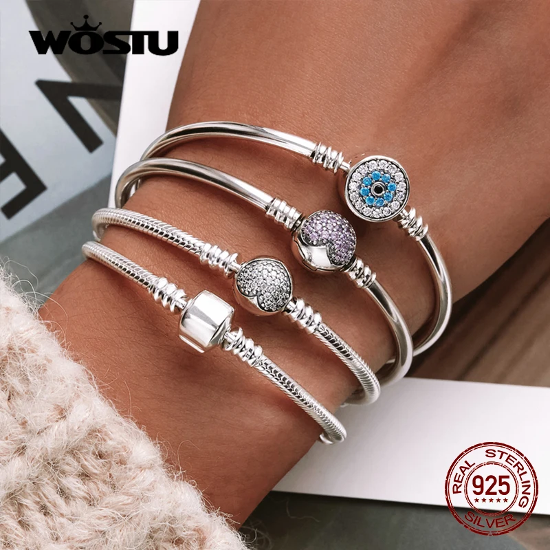 Роскошный оригинальный браслет из серебра 925 пробы с цепочкой в виде змеи для