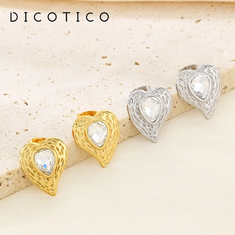 Женские серьги-подвески из нержавеющей стали в форме сердца