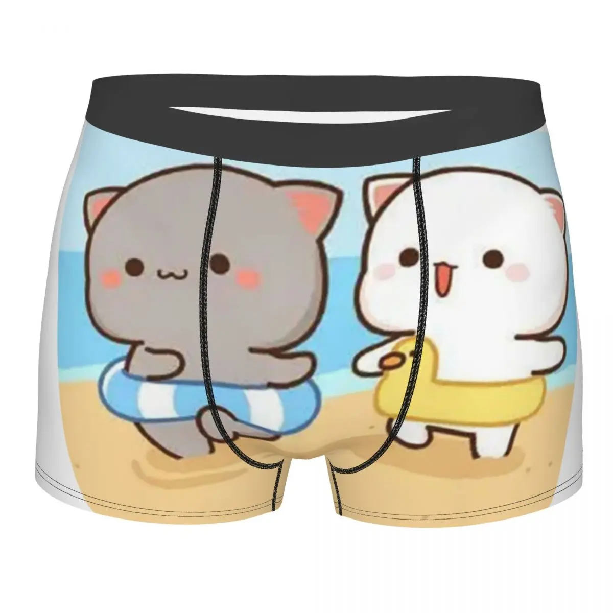 

Peach Cat Rubber Ring Mochi And Goma Underpants Cotton Panties Men's Underwear Ventilate Shorts Boxer Briefs