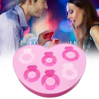 non stick silicone chocolate diamond ring silicone cake mould baking tool for diy jelly chocolate and candy moulds