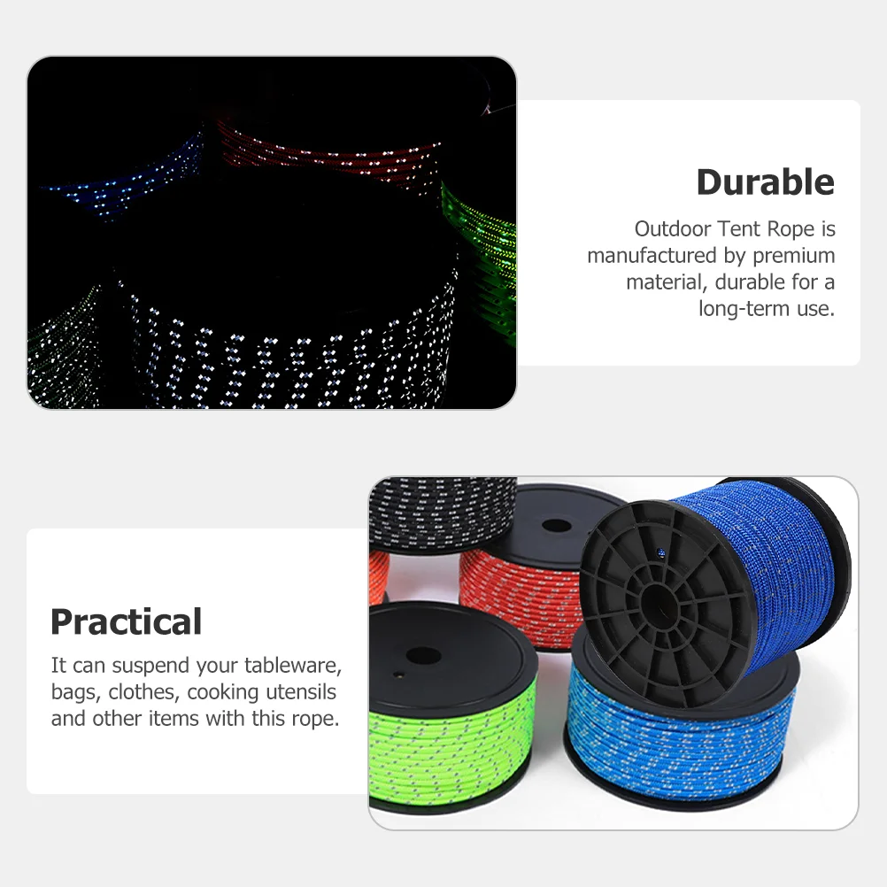 Палатки Светоотражающая веревка Товары для улицы Ветрозащитная фиксации белья