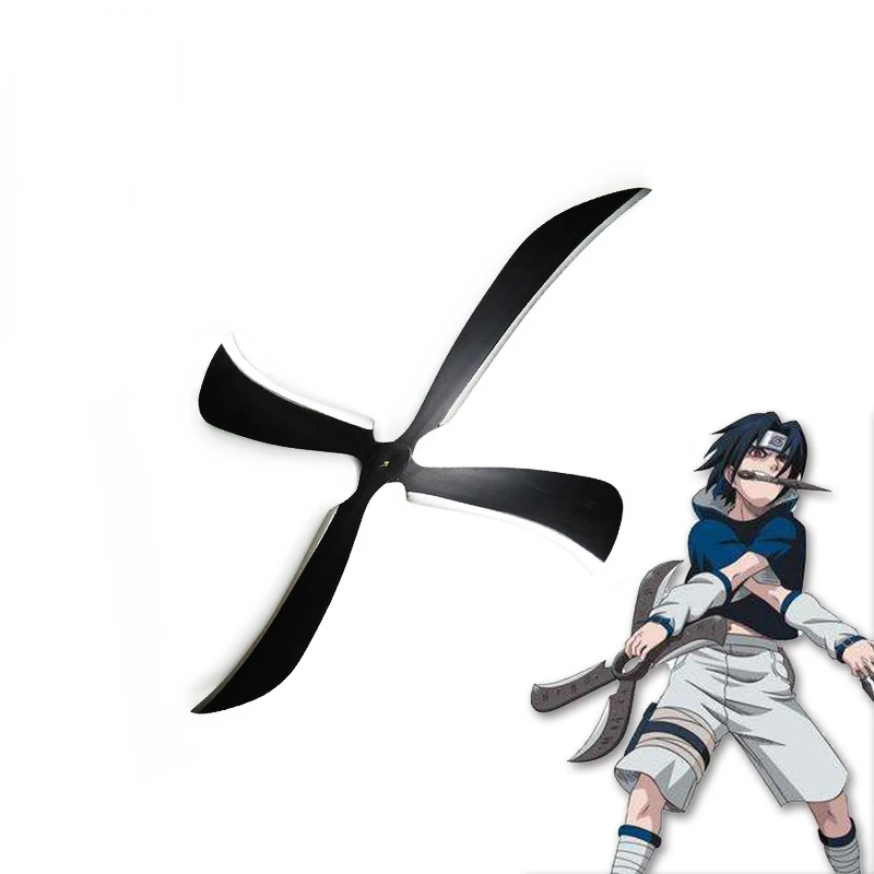 

60CM Cosplay Uchiha Sasuke wind demon shuriken wooden film television performance cos props ninja weapon anime collection gift