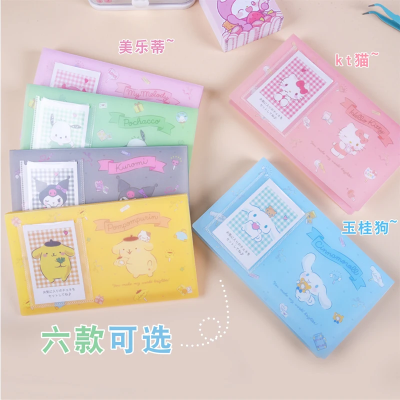 

Sanrioes Photo Album Anime Kuromi Cinnamoroll Melody Picture Storage Case Kpop Card Binder Name Card Book Photocard Holder Gift