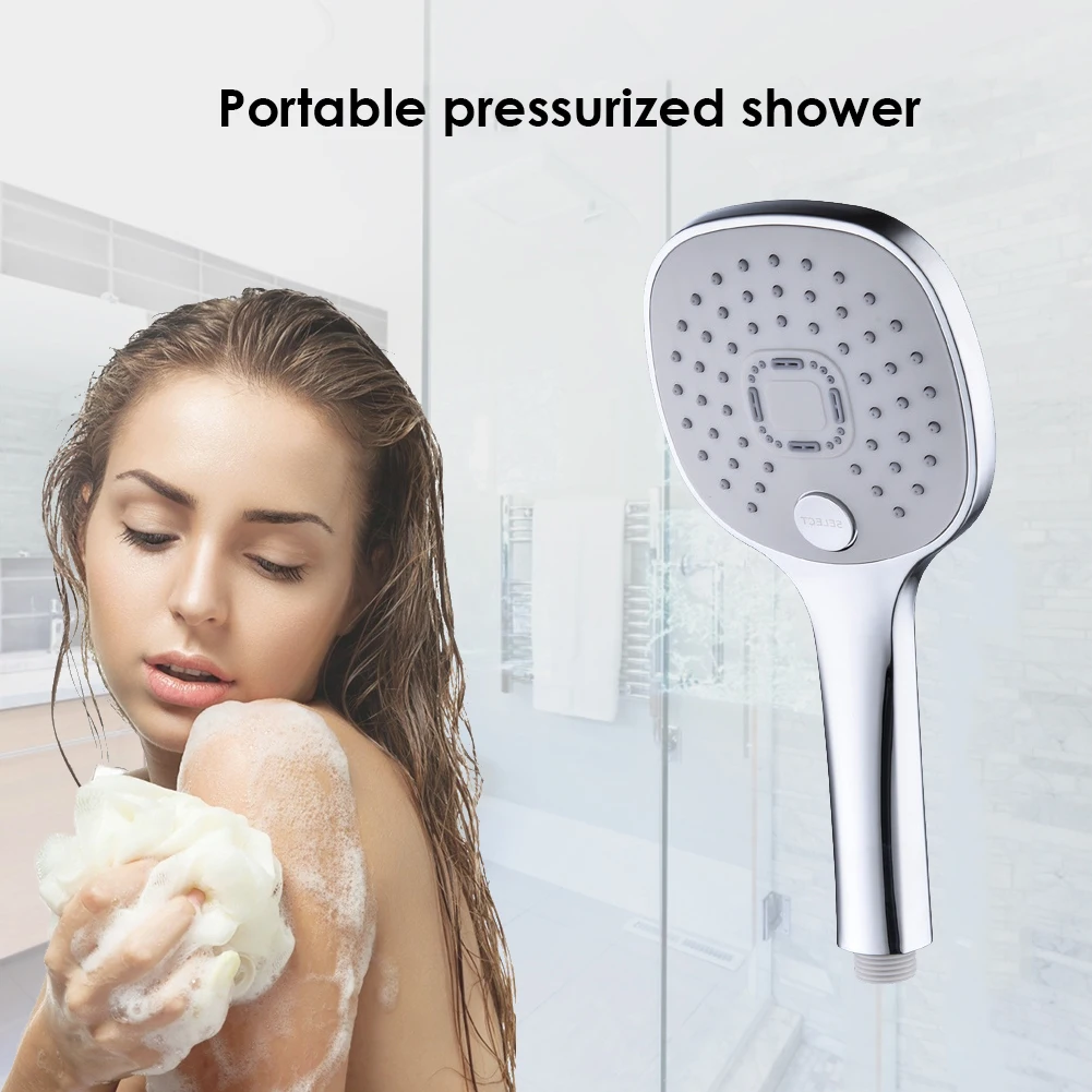 

Насадка для душа с экономией воды, 3 режима, вращение на 60 градусов, с небольшим вентилятором, Распылительная насадка высокого давления из АБ...