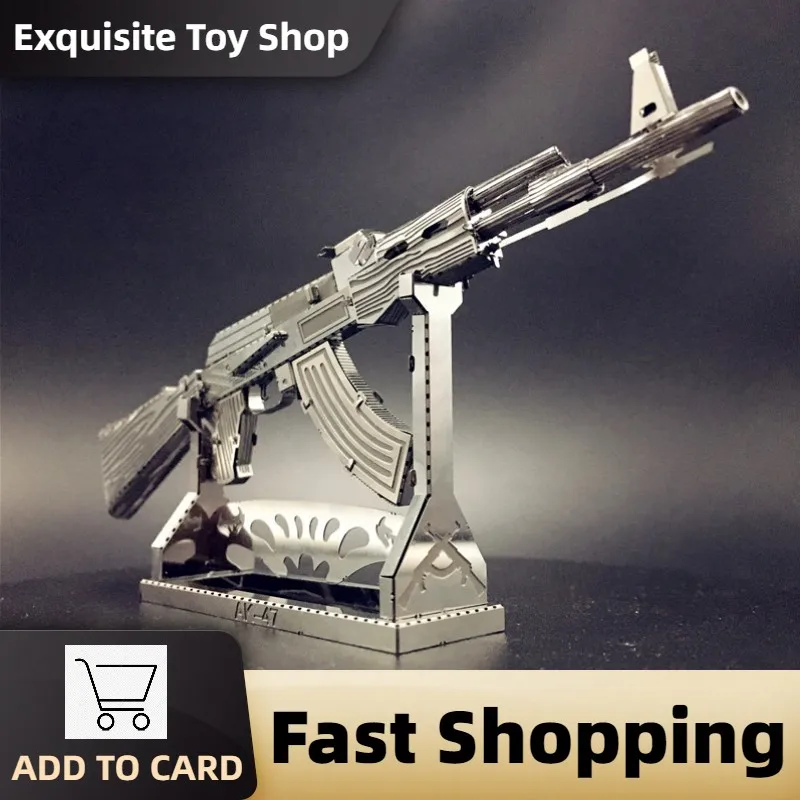 

Металлический 3D-пазл NANYUAN AK47 Beretta 92, модель оружия, набор для сборки своими руками, лазерная вырезка, игрушка для взрослых