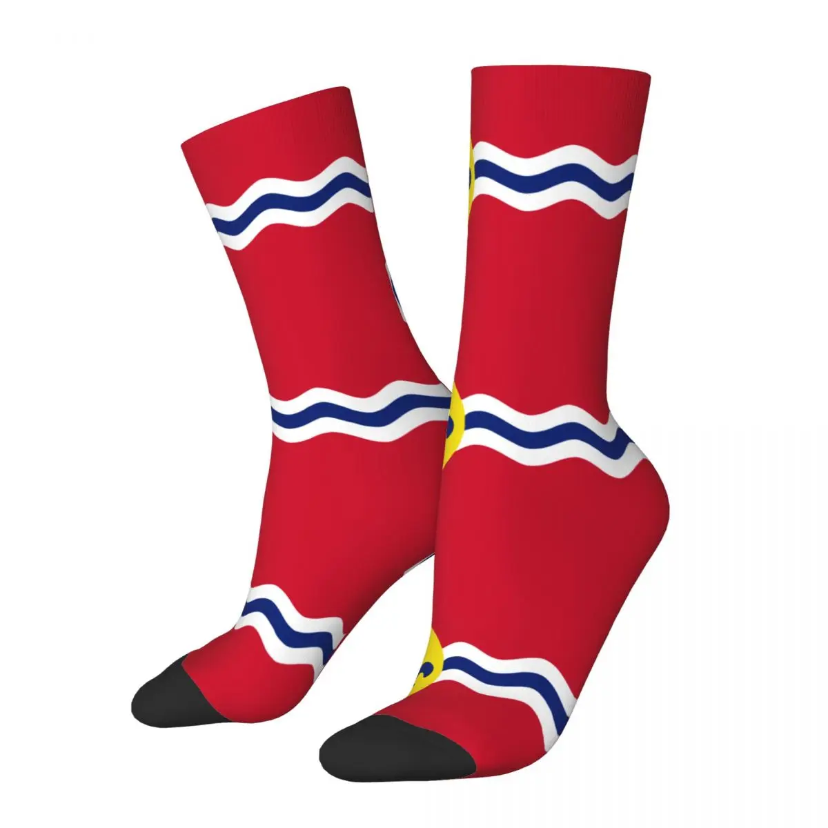

Winter Warm Fashion Unisex Flag Of St. Louis Socks Fleur De Lis Lily Flower Symbol Sweat Absorbing Sports Socks