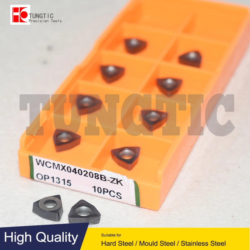 

WCMX040208B-ZK OP1315 Milling CNC Drilling Insert Lathe Cutting Tool Machining Metal Turning Tools WCMX040208B WCMX 040208B