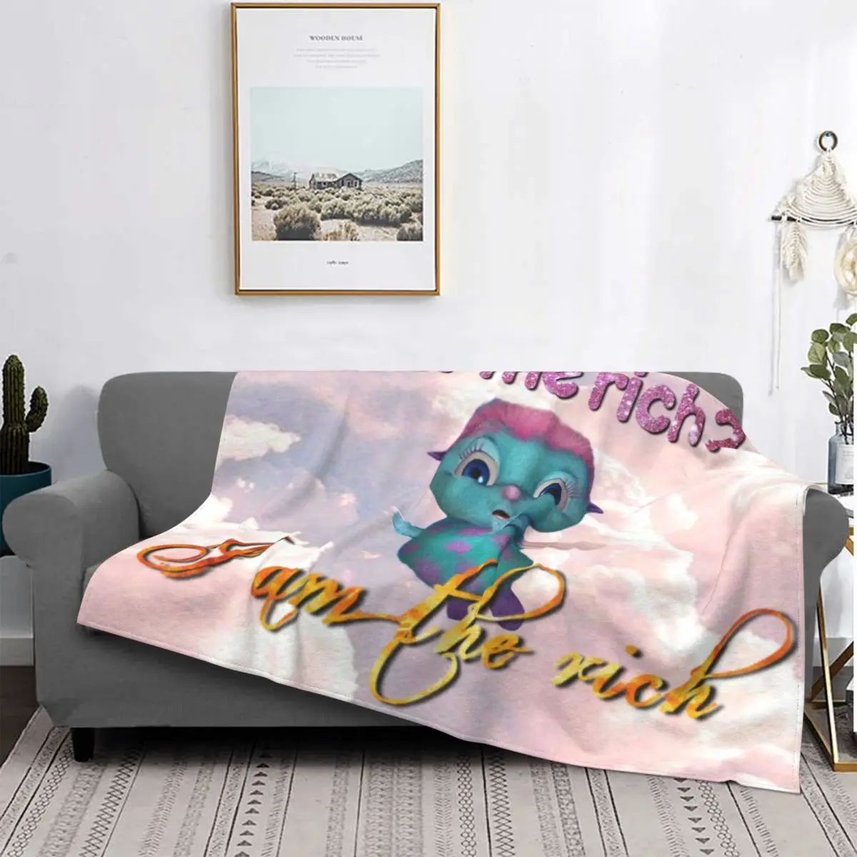 

Printed Soft Flannel Fleece Warm Cartoon Throw Blankets for Home Bedding Bibble Meme Blanket 3DCouch Quilt