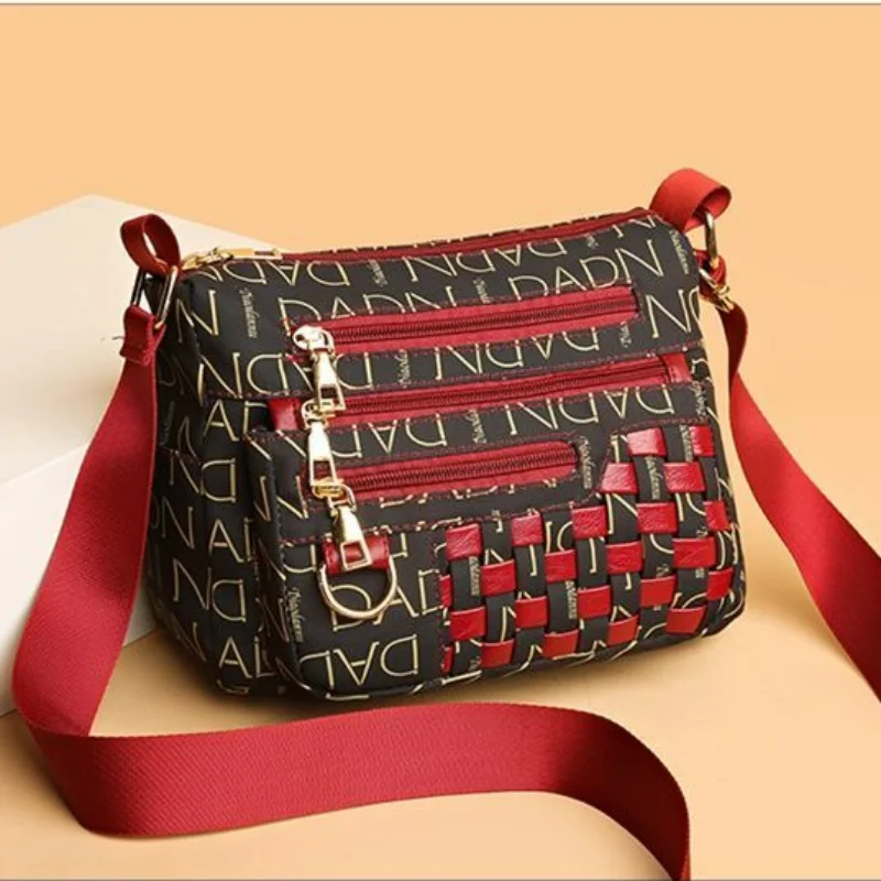 European American leisure canvas large-capacity messenger bag one-shoulder bag Oxford cloth backpack cashier bag middle-aged