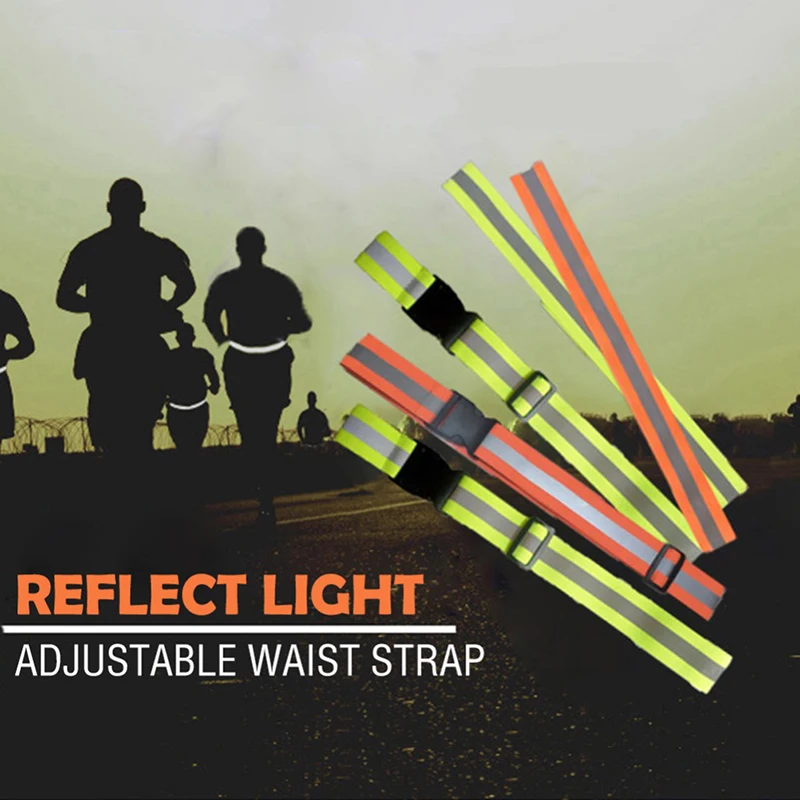 

Night Running Safety Belt Reflective Elastic Band Waist Protection Night Riding Adjustable Reflective Safety Elastic