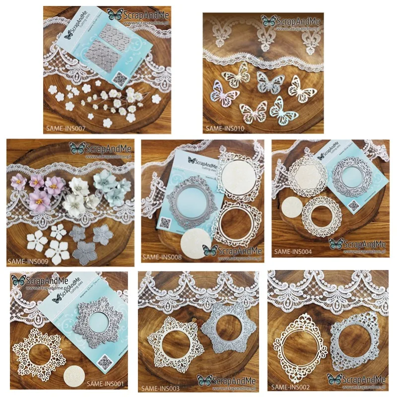 Альбом-карта DIY PaperButterfly Салли Цветы Рамка Металлические штампы Силиконовые