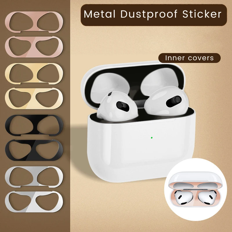 For Airpods Pro 2 Sticker Guard Dust Accessories Earphone Case Metal Sticker For Apple Airpod 3 Pro 2 Generation Protection Film