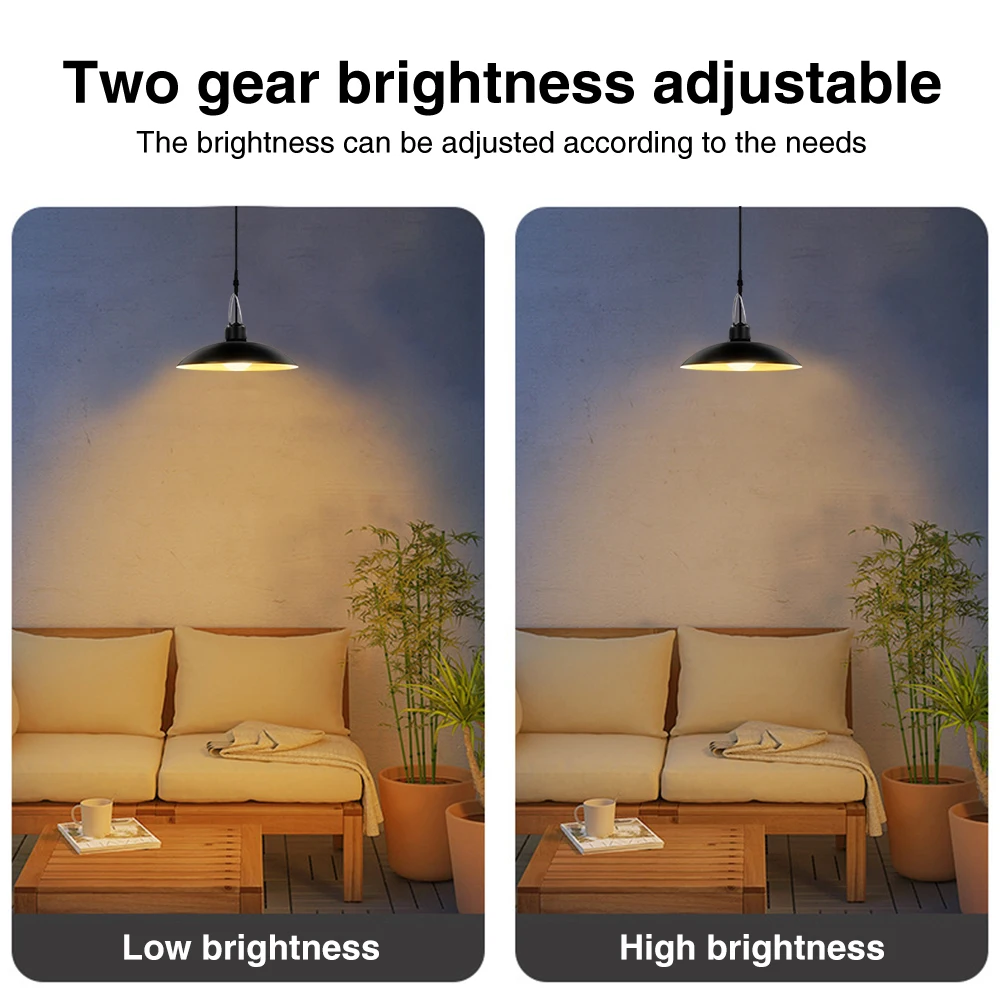 

IP65 Waterproof Yard Hanging Solar Pendant Lights Storage Room Chicken Coop Outdoor Indoor Auto On Off Home Balcony Emergency