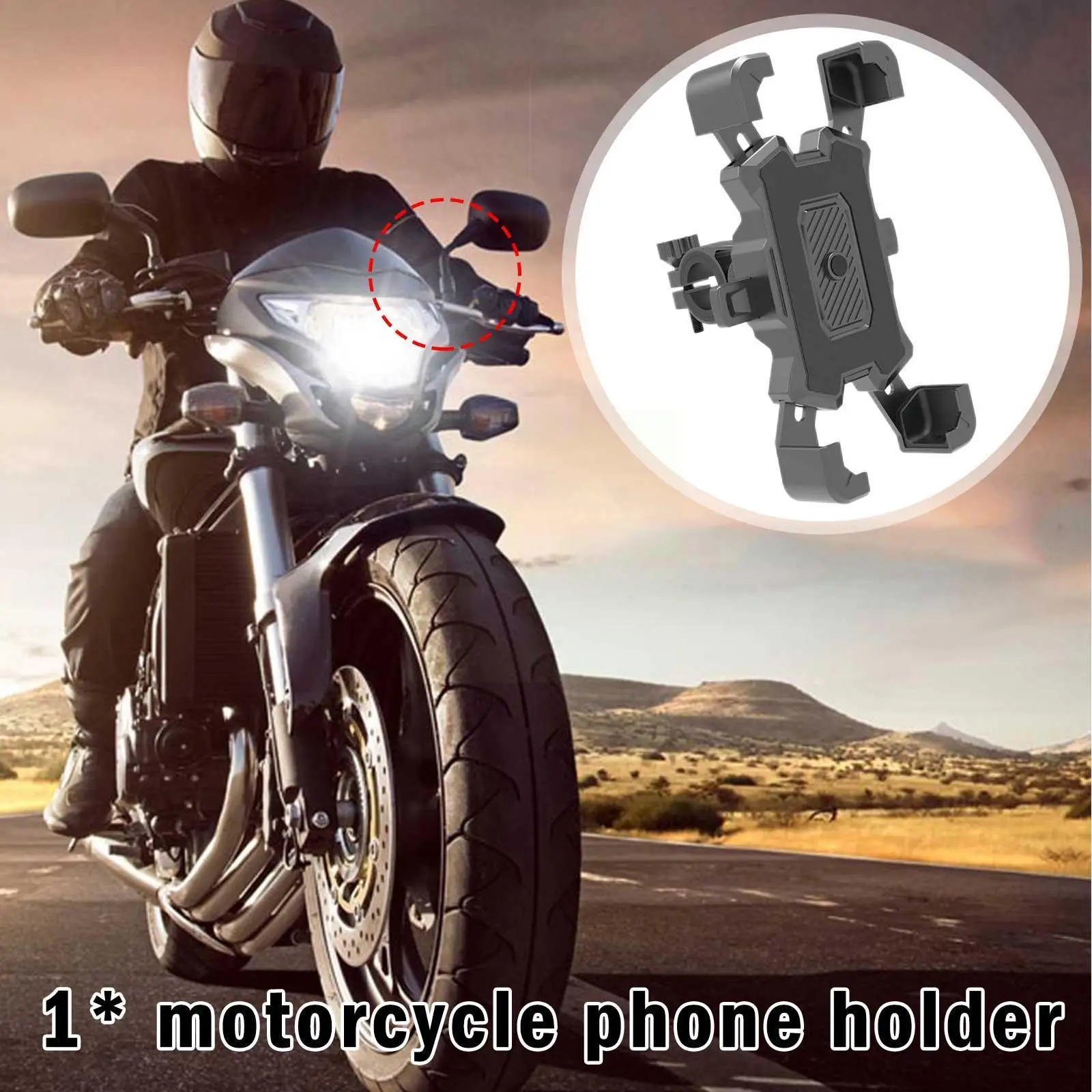 

Motorcycle Phone Holder Motorcycle Mount Support Bicycle Cellphone Easy Scooter Mobile Cradle Open Clip Stand Handlebar Hol Y4a5