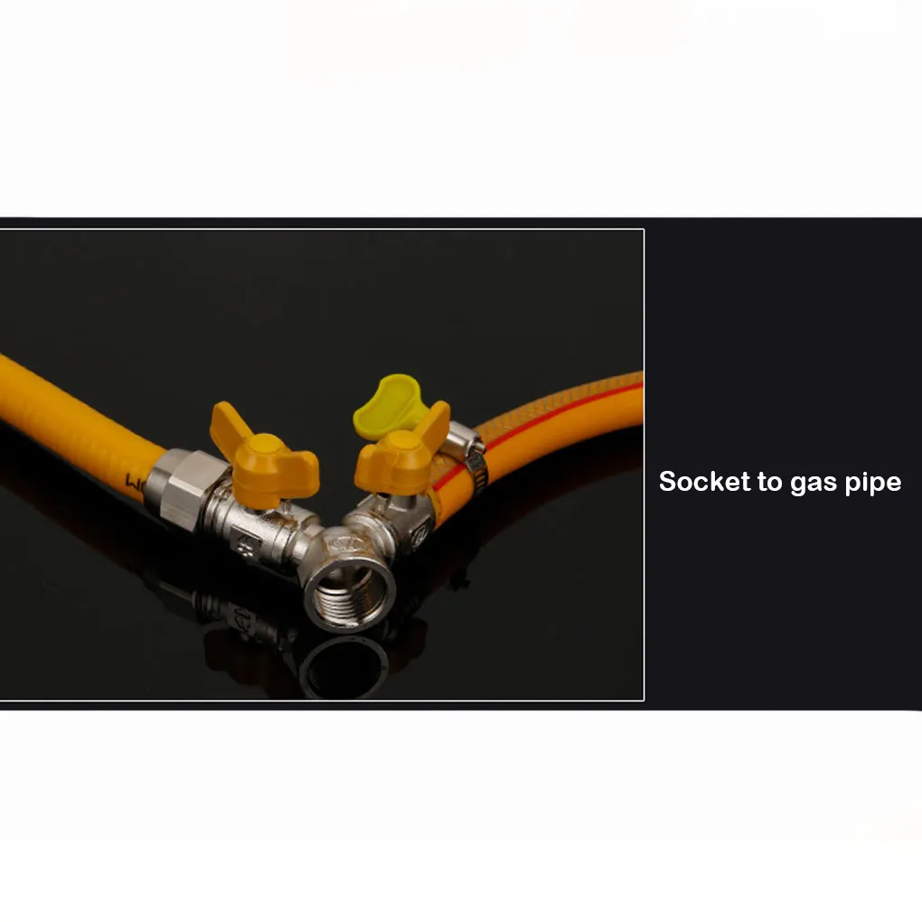 

3-Way Gas Hose Connector Copper Electroplating Thickened Valve Adapter Joiner Wear-resistant Durable Y-Type Shunt Valve for