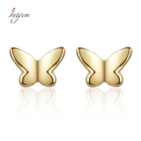 925 sterling silver simple gold butterfly stud earrings new fine jewelry wedding party anniversary gifts accessories for women