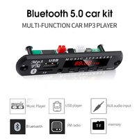 1x dc 5v bluetooth player panel with reomote control mp3 wma fm aux decoder board audio module tf sd card usb radio durable