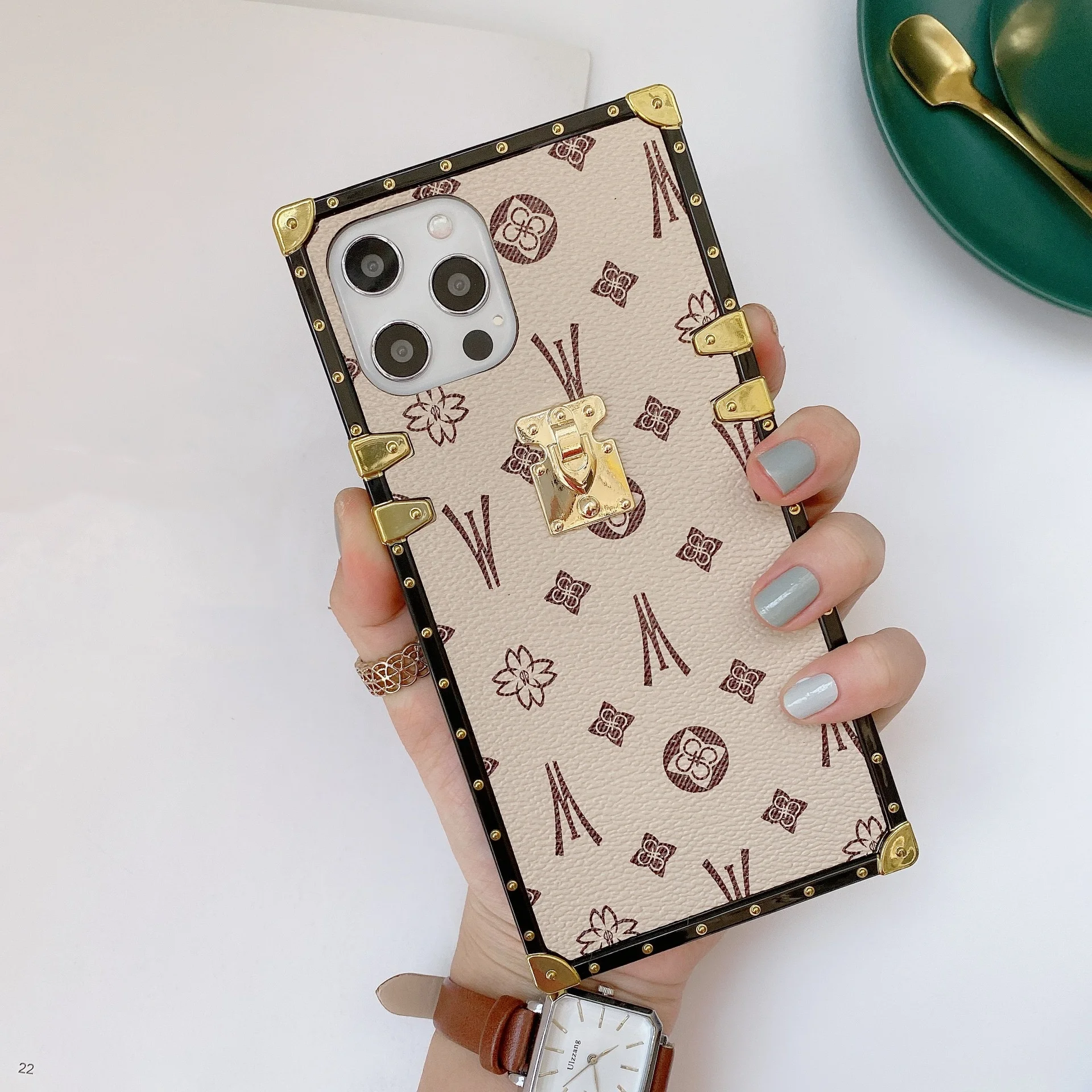 Новый роскошный модный кожаный чехол с цветочным рисунком для Samsung Galaxy S24 S23 S22 S21 S20