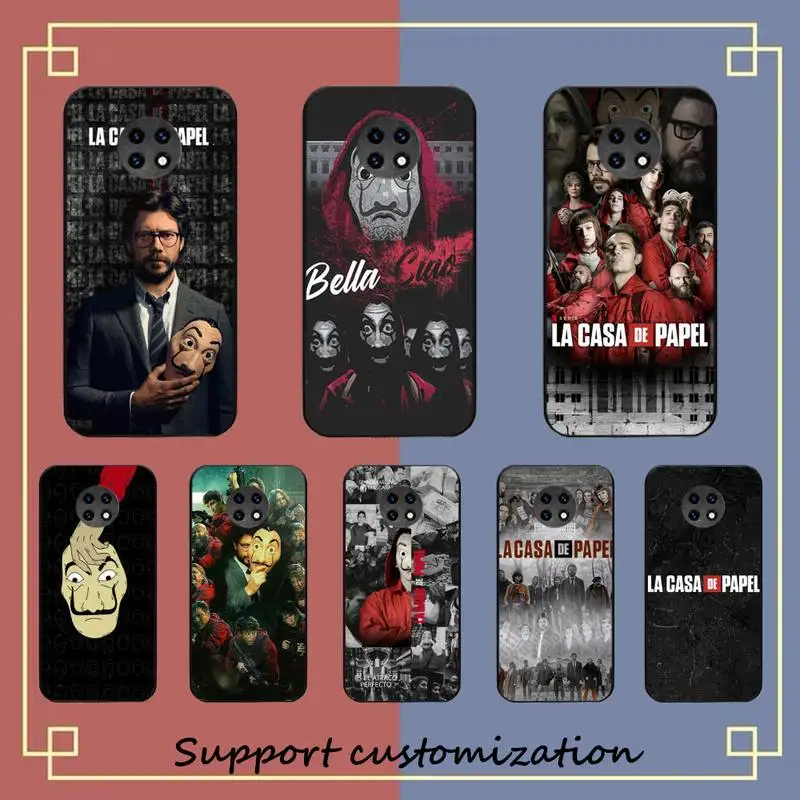 

FHNBLJ Money Heist House Paper La Phone Case for Redmi 8 9 9A for Samsung J5 J6 Note9 for Huawei NOVA3E Mate20lite cover