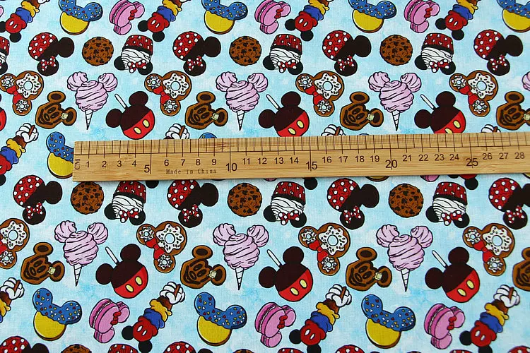 Хлопчатобумажная ткань Disney Sea Princess Minnie для детской одежды текстильный чехол дома