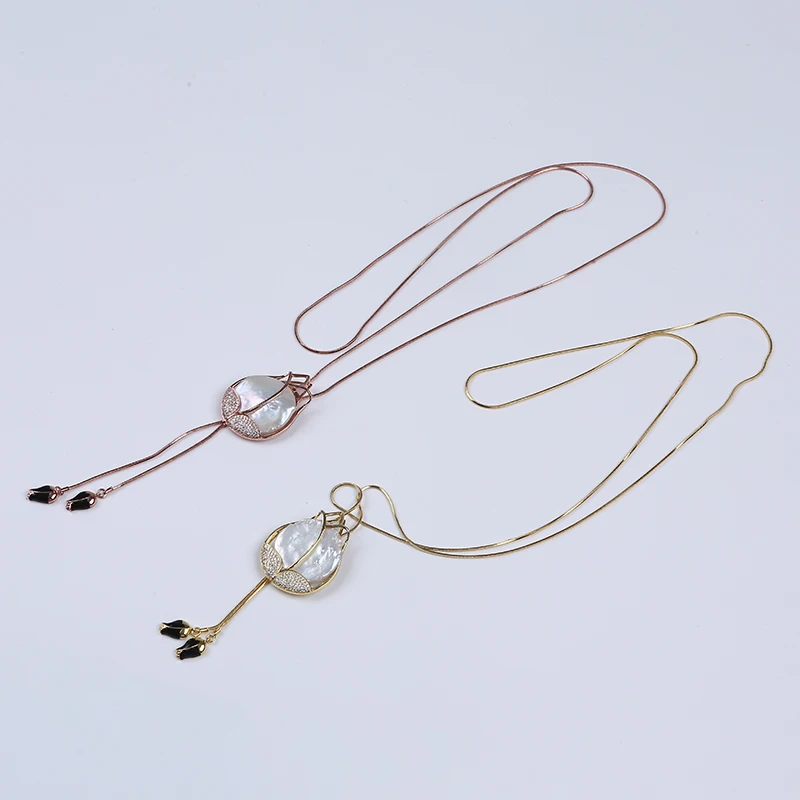

Fashion Natural White Keshi Freshwater Pearl Necklace For Women
