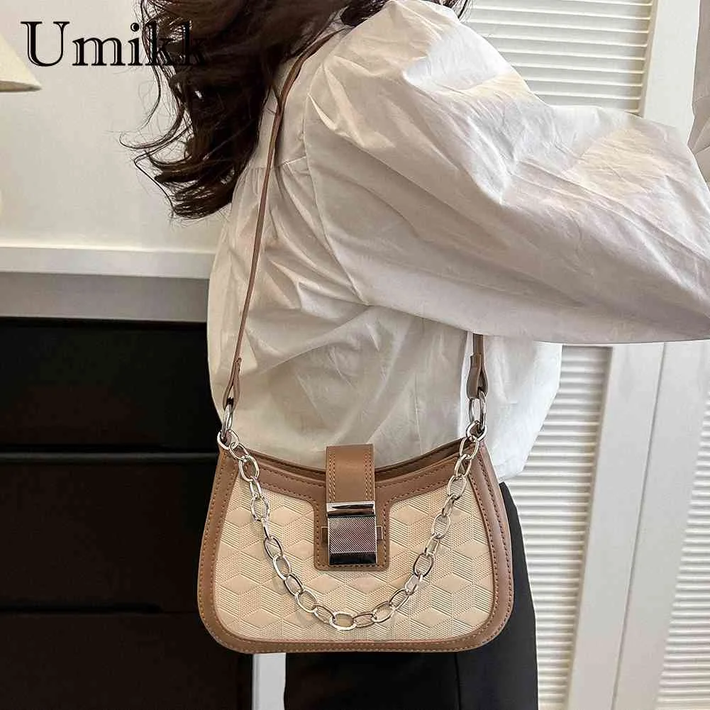 

Сумка-хобо женская с ромбовидной текстурой, на цепочке, 2023