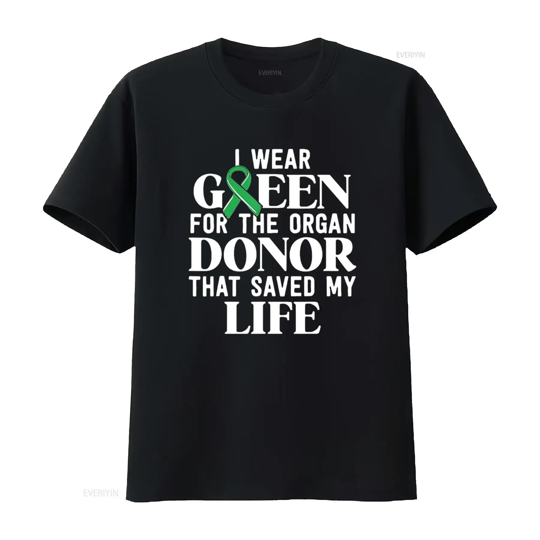 Фото Мужская футболка Kidney Transplant Survivor s Organ Donor Saved My Life, черная, XL, винтажная, смытая, слегка дизайнерская одежда, стильная №1