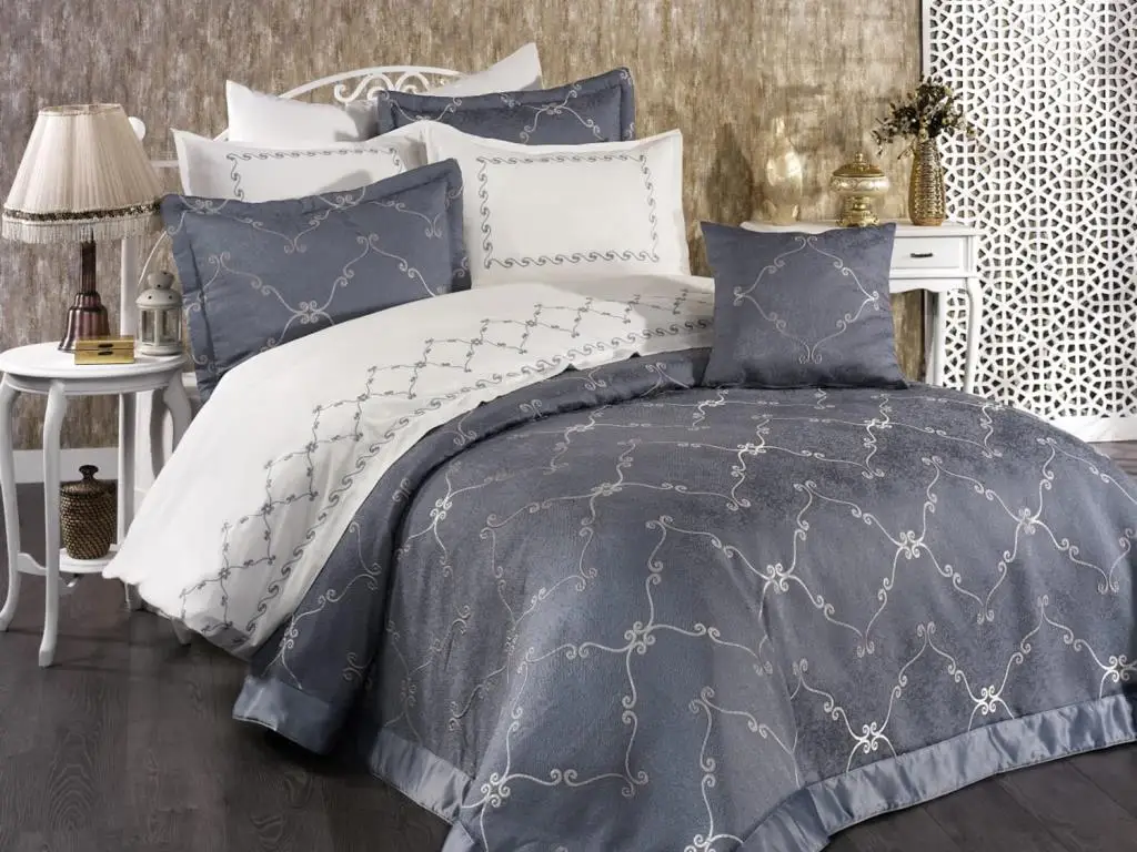 

Land Of dowry Wave Bed Cover Cream Oil